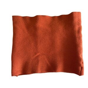Ribbed Knit Tube Top - Rust Orange